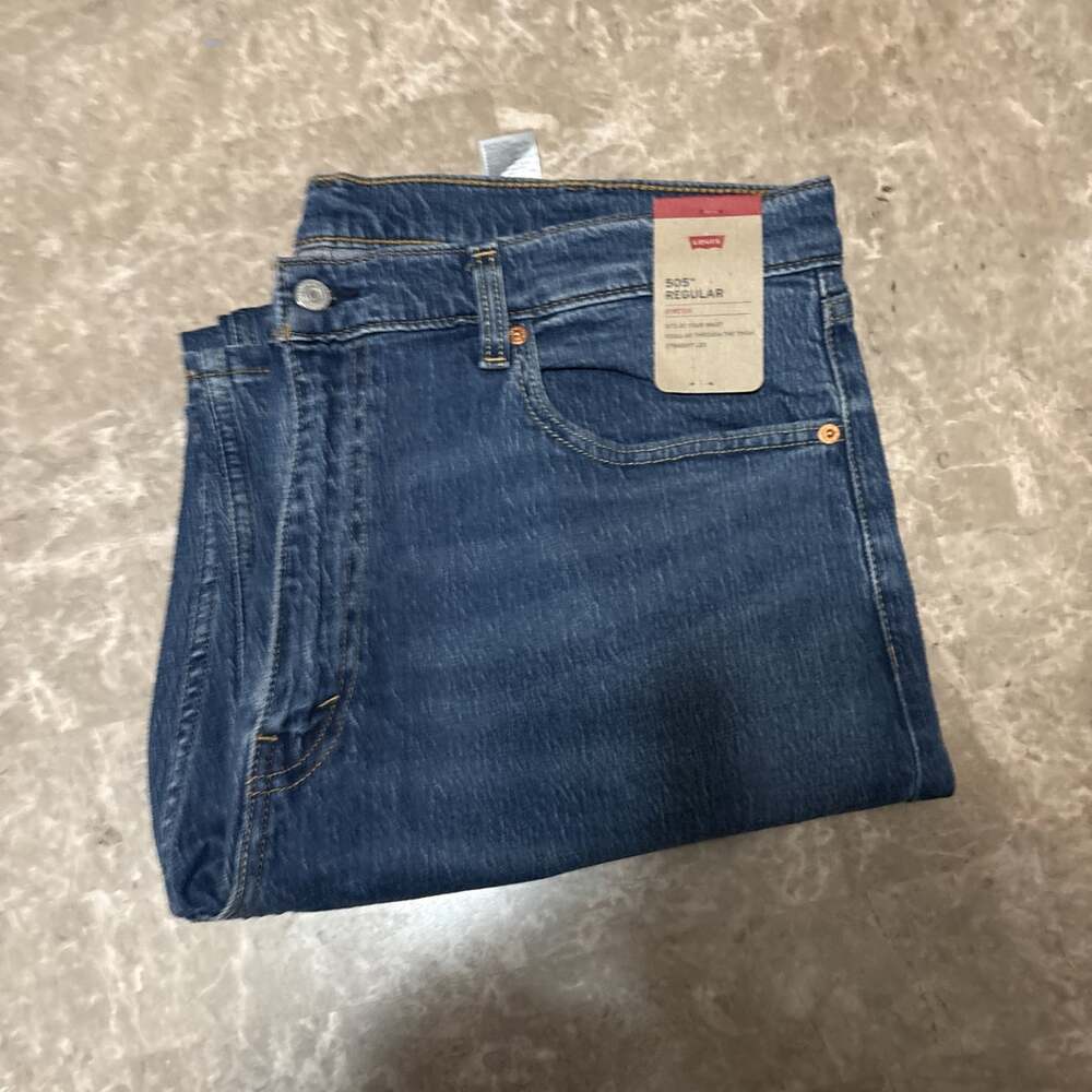 Levi's Men's 505 Regular Stretch Straight Leg Jeans, Blue, 40 x 32 - Picture 4 of 4